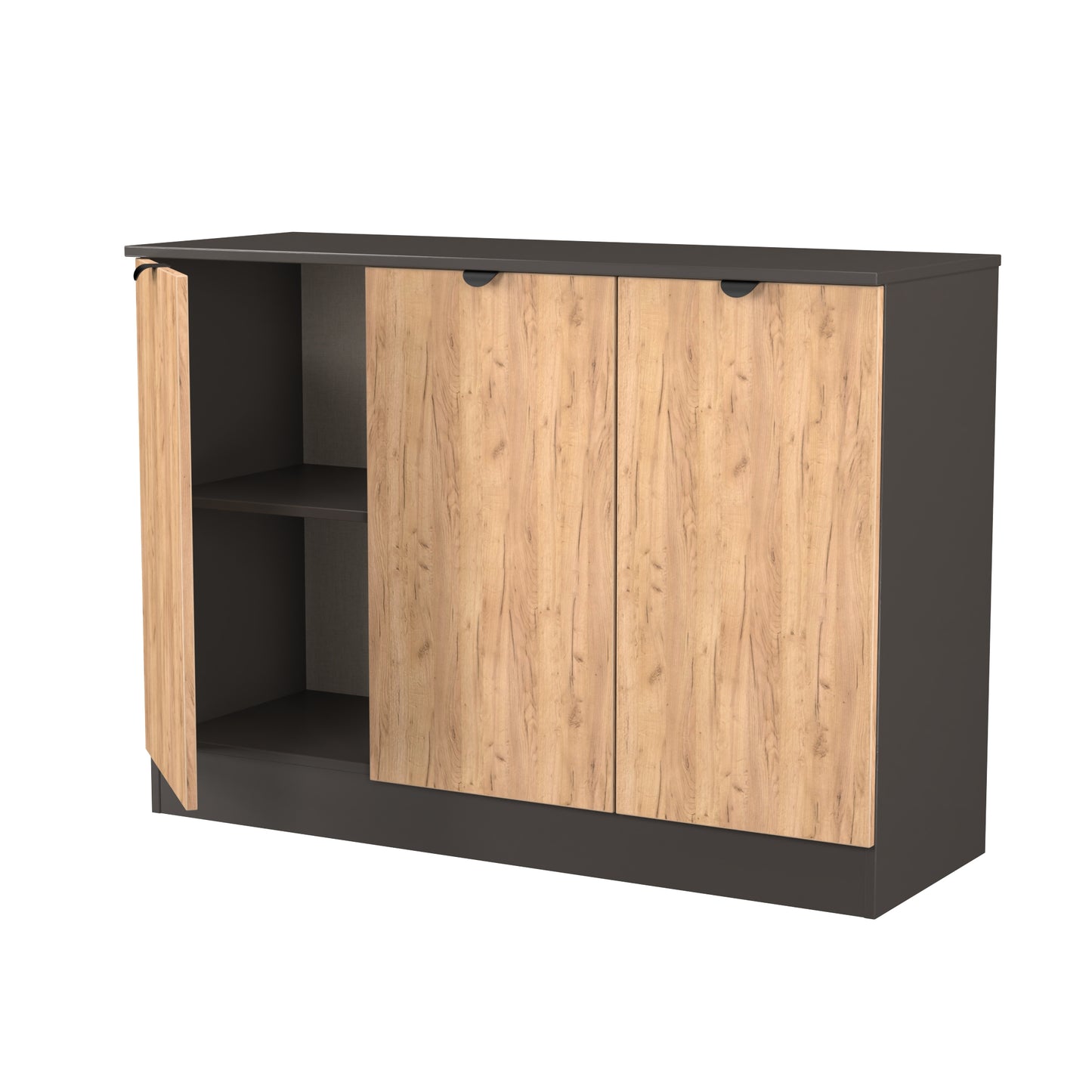 Bora Large Sideboard Gold & Dark Grey 3 Doors 1 Shelf 110cm