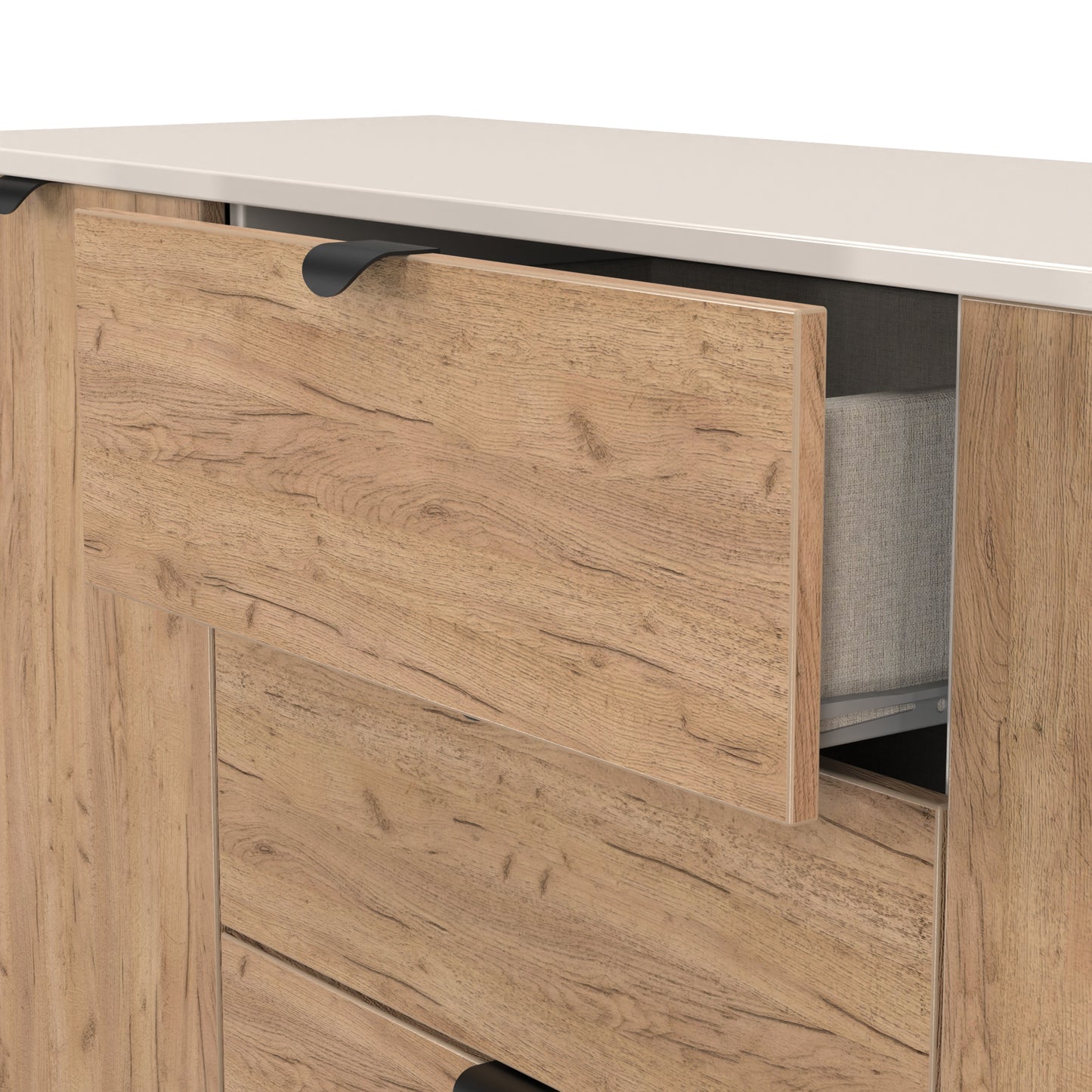 Bora Large Sideboard Not Applicable 2 Doors 2 Shelves 3 Drawers 126cm