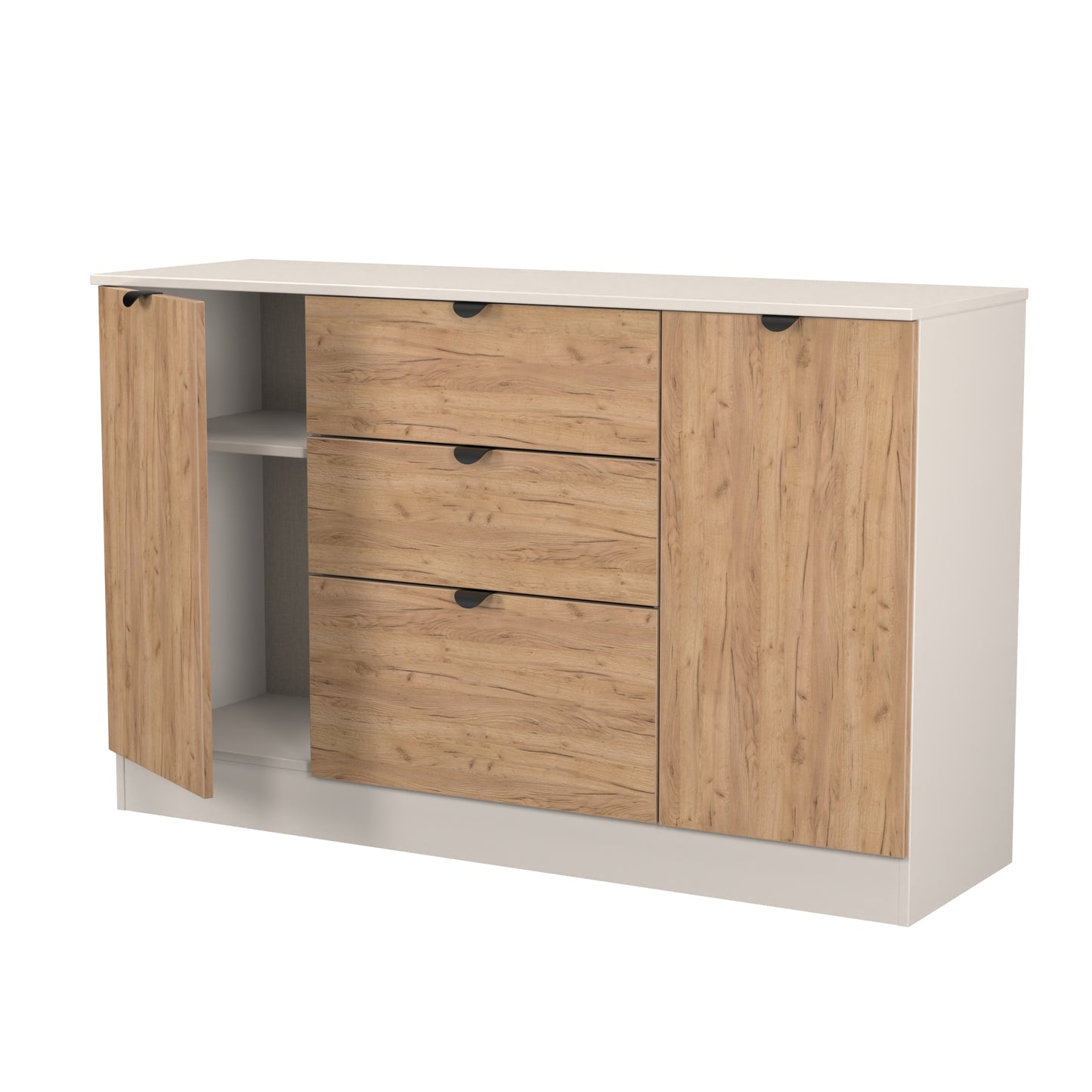 Bora Large Sideboard Not Applicable 2 Doors 2 Shelves 3 Drawers 126cm
