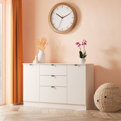 Bora Large Sideboard Off-White 2 Doors 2 Shelves 3 Drawers 126cm