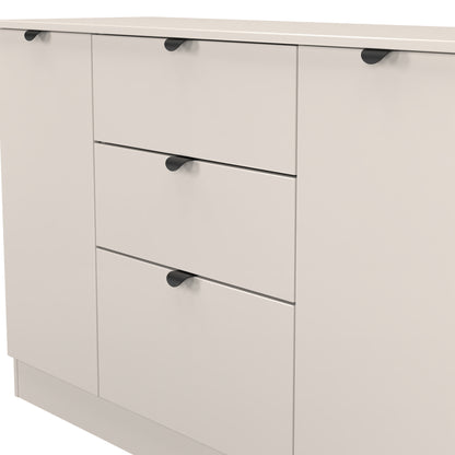 Bora Large Sideboard Off-White 2 Doors 2 Shelves 3 Drawers 126cm