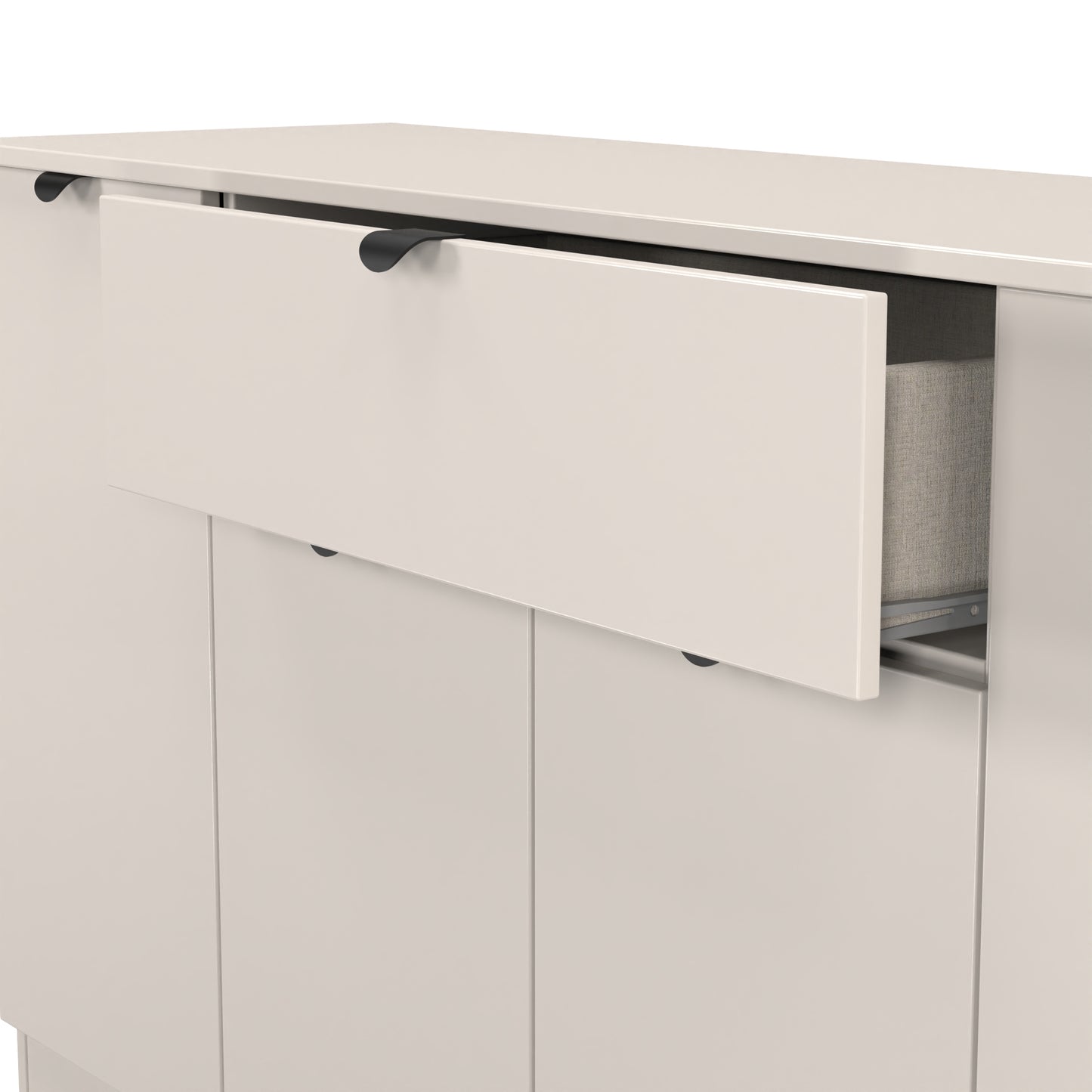 Bora Large Sideboard Off-White 4 Doors 2 Shelves 1 Drawer 144cm