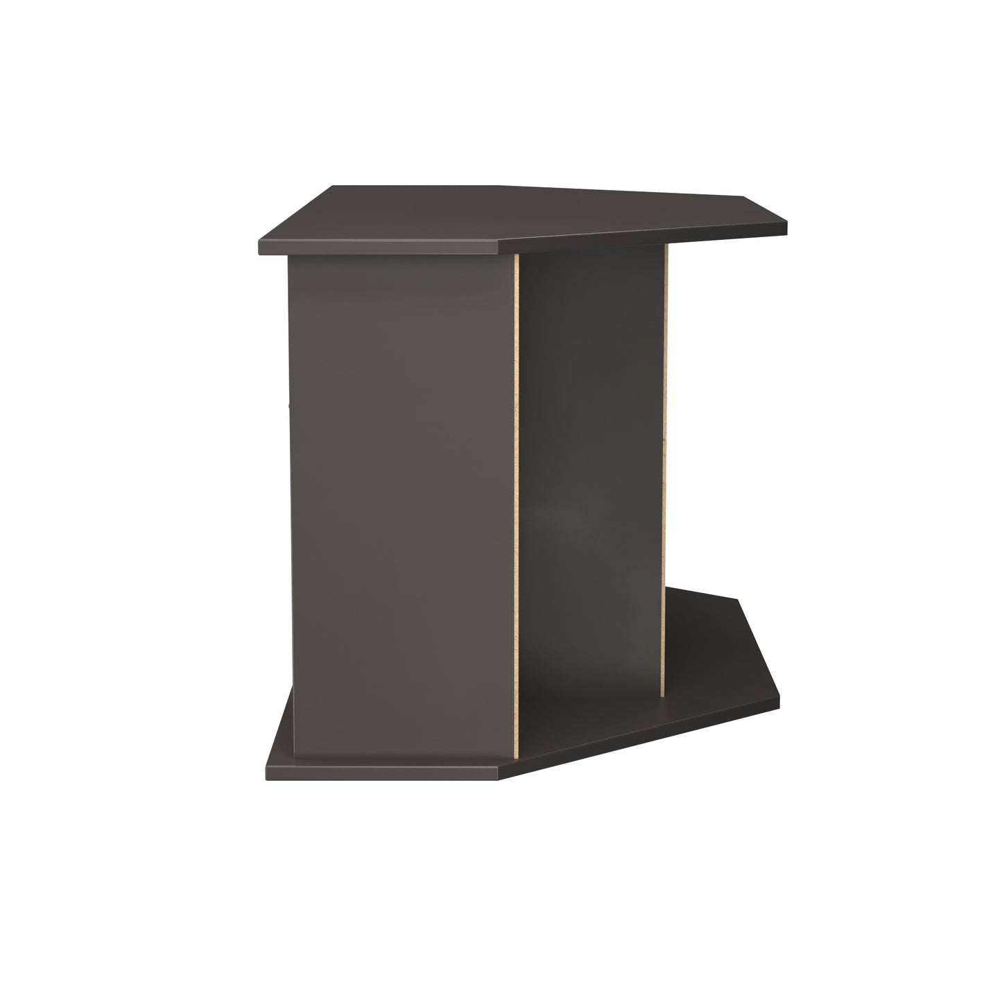 Bora Corner Corner TV Unit Gold & Dark Grey 4 Shelves 1 Drawer 110cm