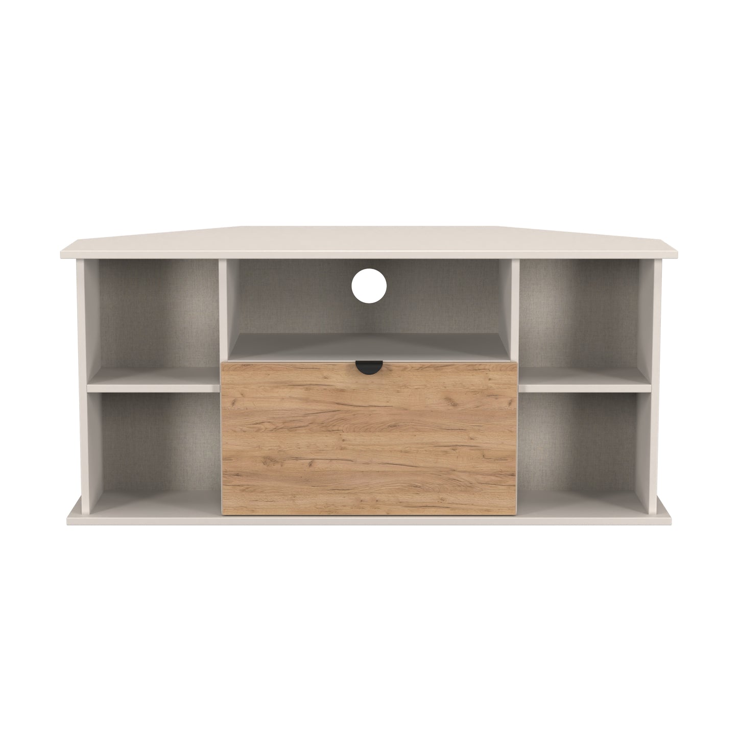 Bora Corner Corner TV Unit Not Applicable 4 Shelves 1 Drawer 110cm