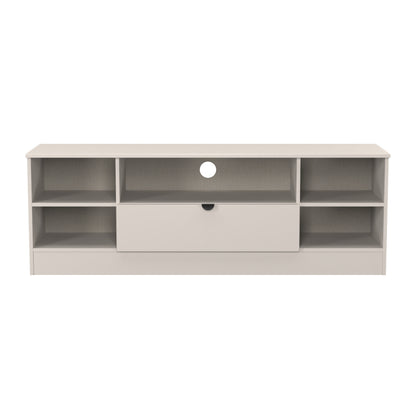 Bora TV Unit Off-White 5 Shelves 1 Drawer 144cm
