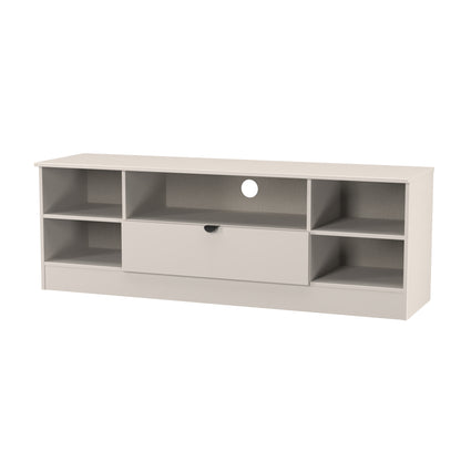 Bora TV Unit Off-White 5 Shelves 1 Drawer 144cm