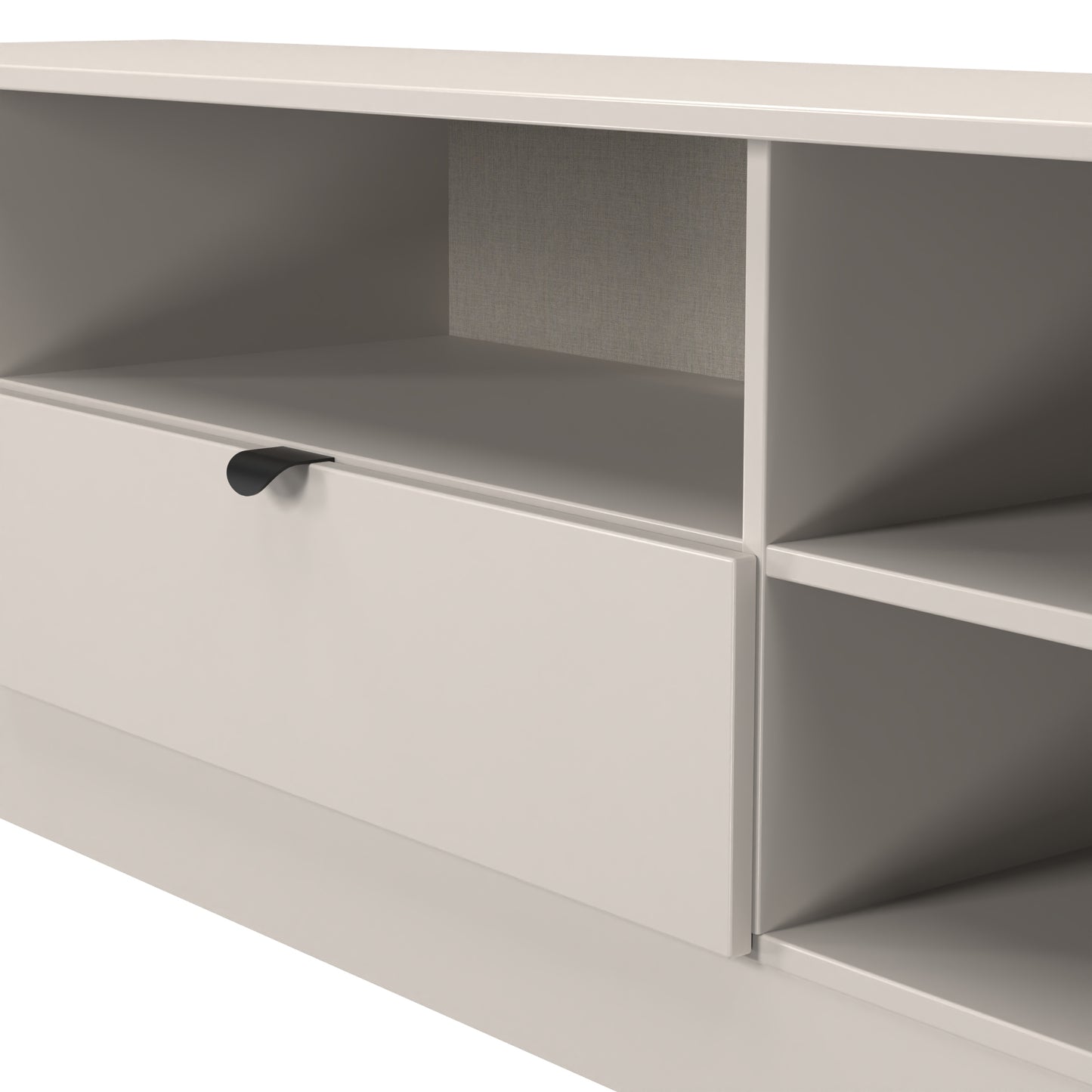 Bora TV Unit Off-White 5 Shelves 1 Drawer 144cm