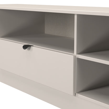 Bora TV Unit Off-White 5 Shelves 1 Drawer 144cm