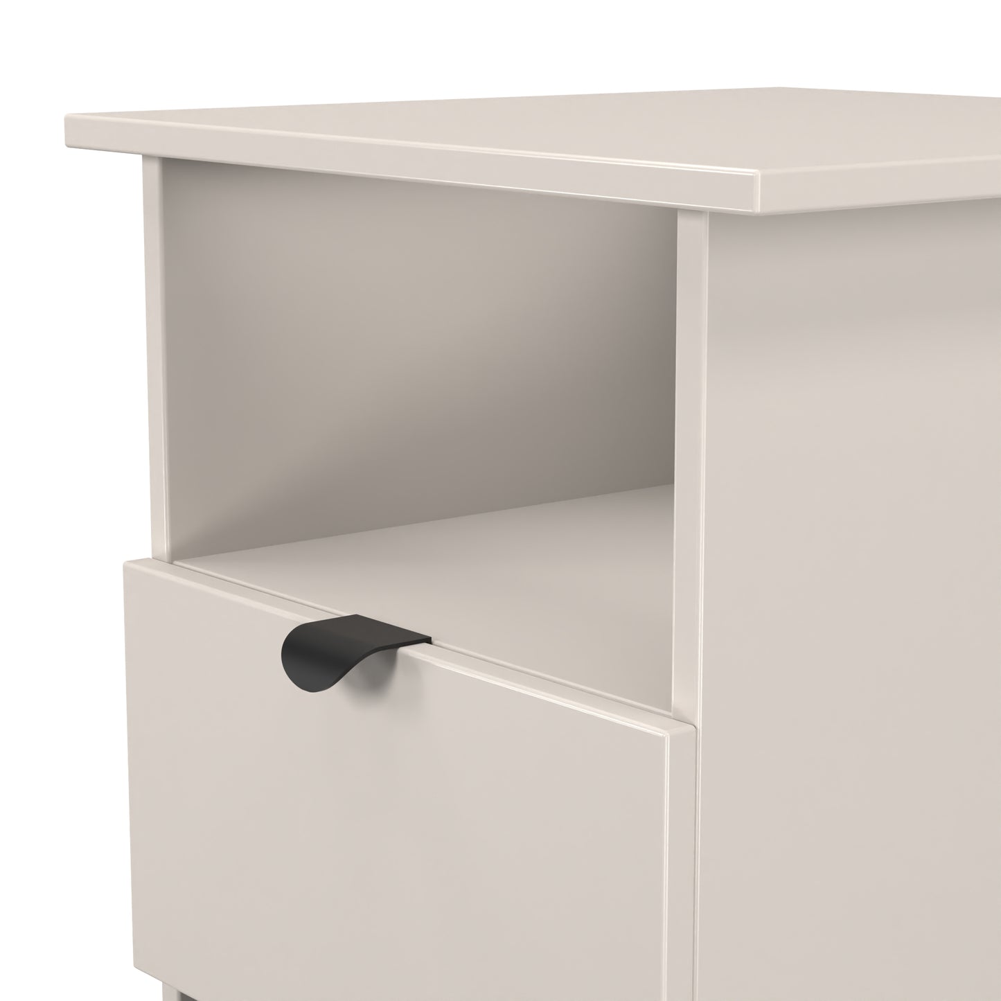 Bora Side Table Off-White 1 Shelf 1 Drawer 50cm