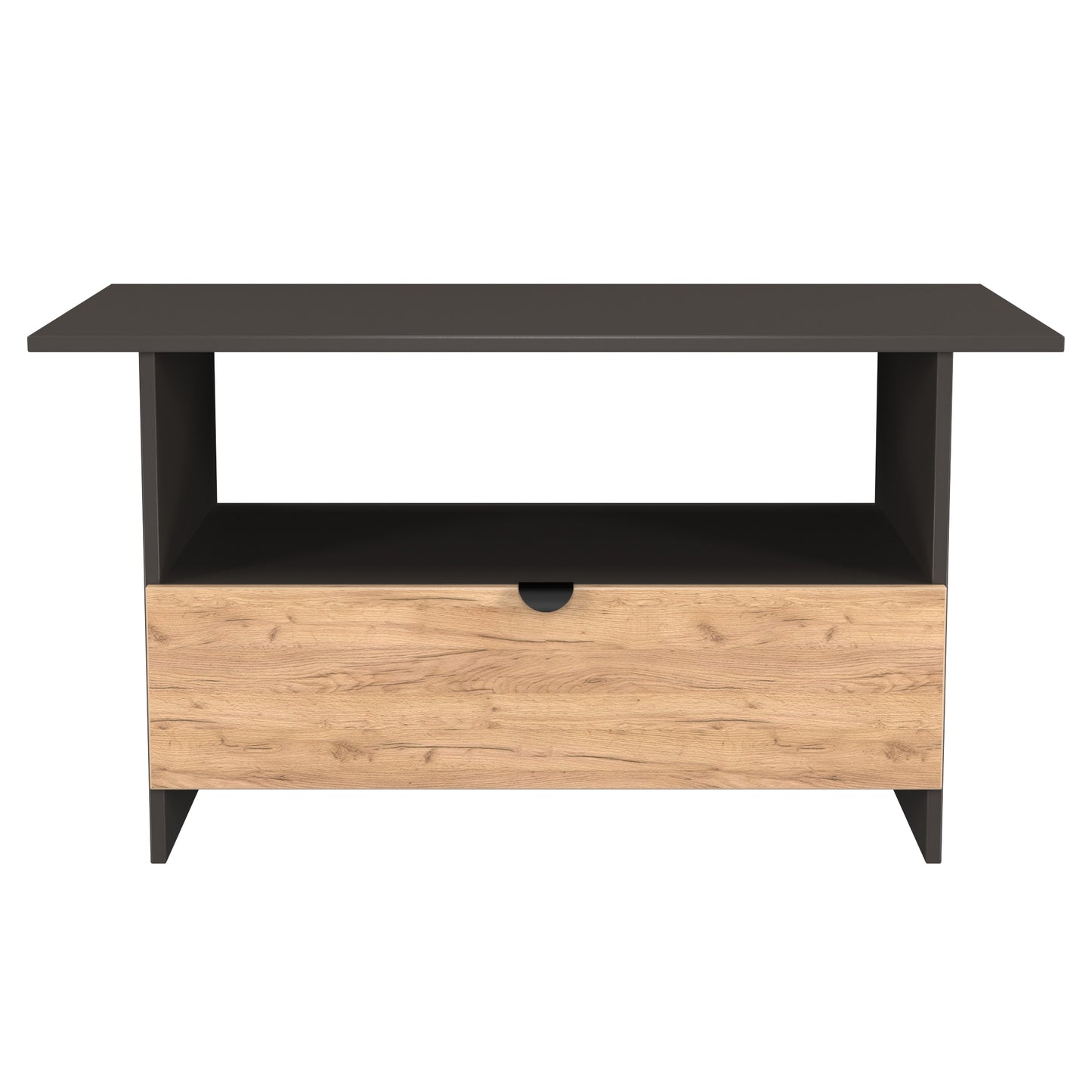 Bora Coffee Table Gold & Dark Grey 1 Shelf 1 Drawer 93cm