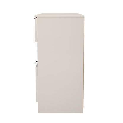 Bora Large Chest of Drawers Off-White 2 Shelves 4 Drawers 110cm
