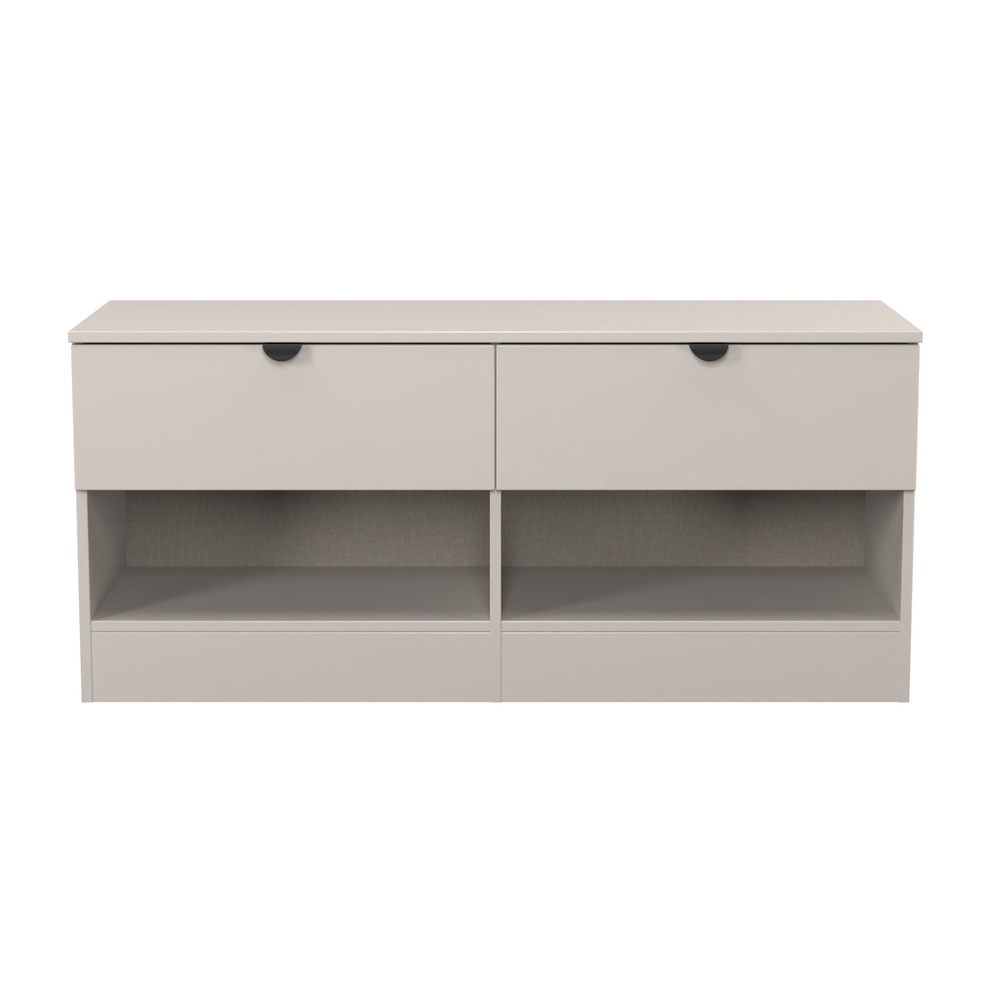 Bora Large Chest of Drawers Off-White 2 Shelves 2 Drawers 110cm