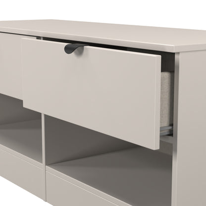 Bora Large Chest of Drawers Off-White 2 Shelves 2 Drawers 110cm