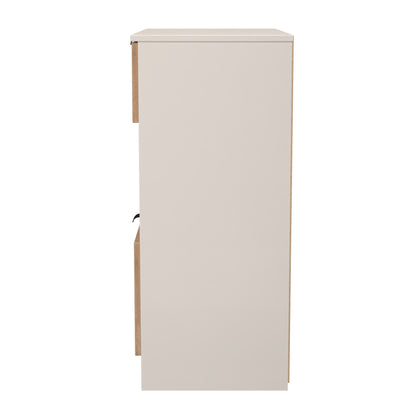 Bora Chest of Drawers Oak & Off-White 1 Shelf 2 Drawers 89cm