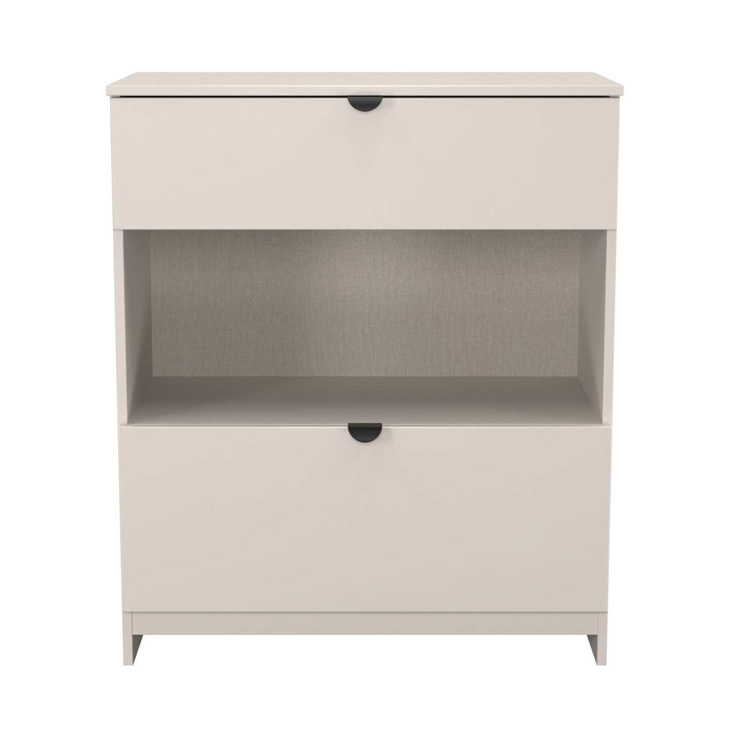 Bora Chest of Drawers Off-White 1 Shelf 2 Drawers 89cm