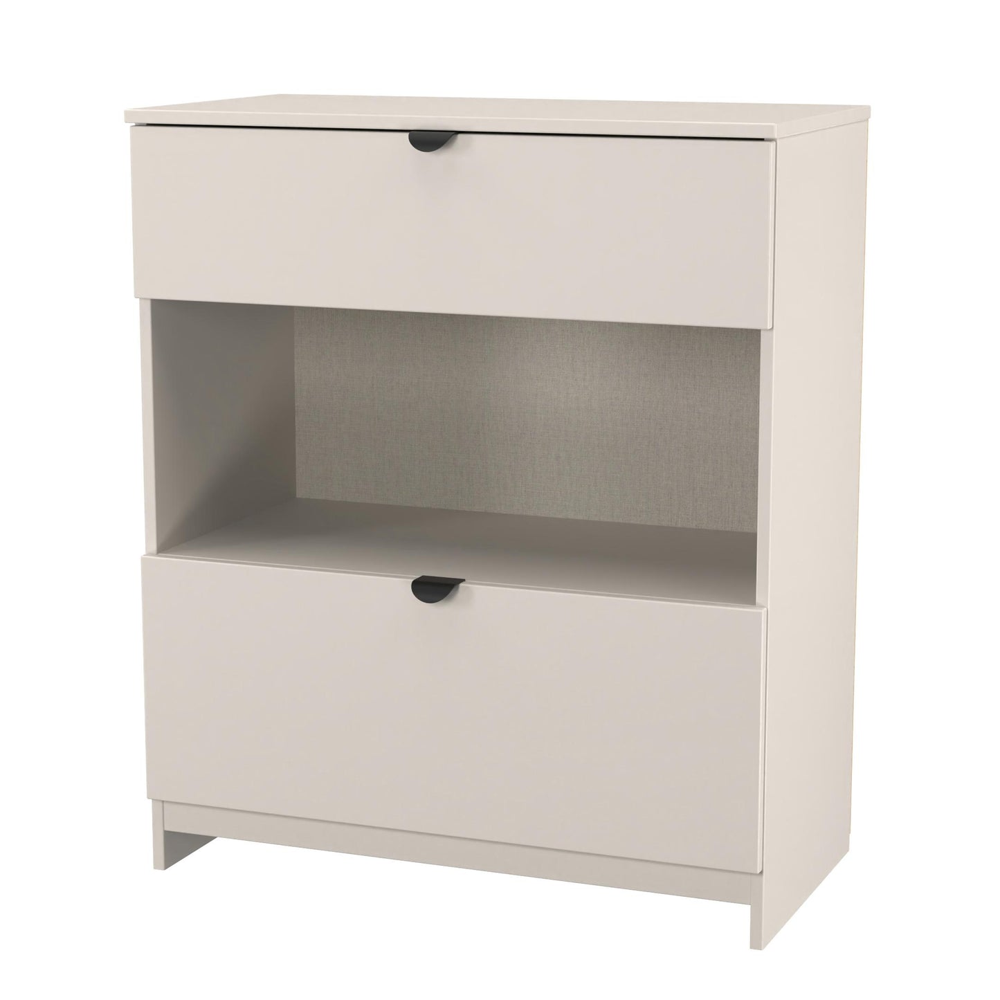 Bora Chest of Drawers Off-White 1 Shelf 2 Drawers 89cm