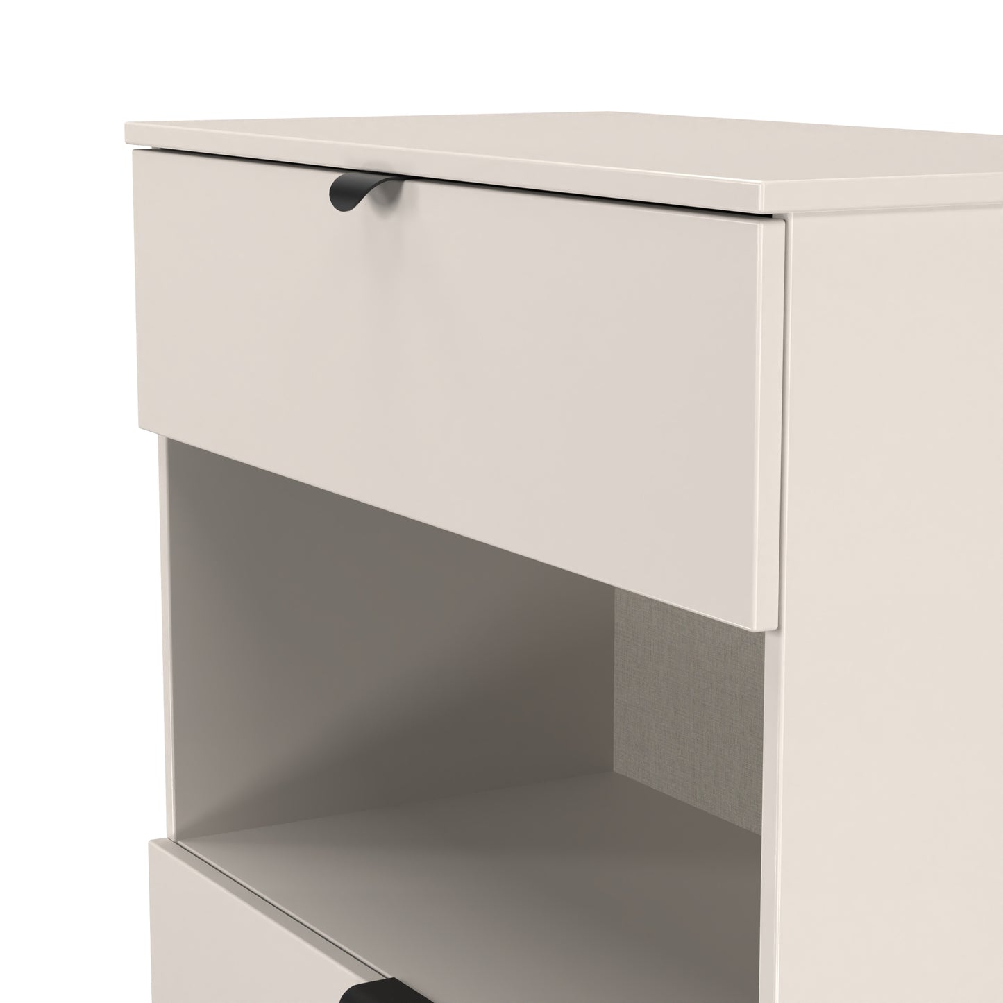 Bora Chest of Drawers Off-White 1 Shelf 2 Drawers 89cm
