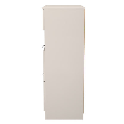 Bora Tall Chest of Drawers Off-White 1 Shelf 3 Drawers 108cm
