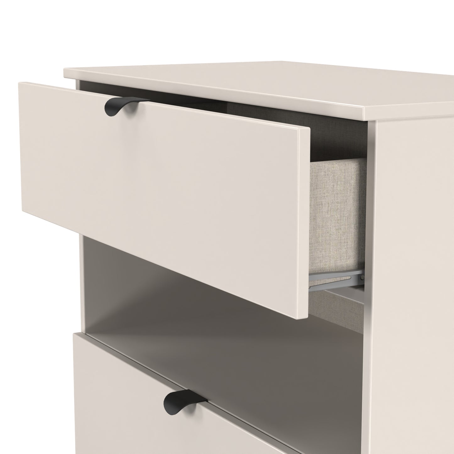 Bora Tall Chest of Drawers Off-White 1 Shelf 3 Drawers 108cm