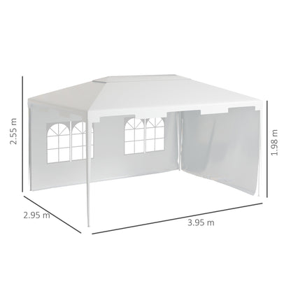 3 x 4m Half-Open Garden Gazebo