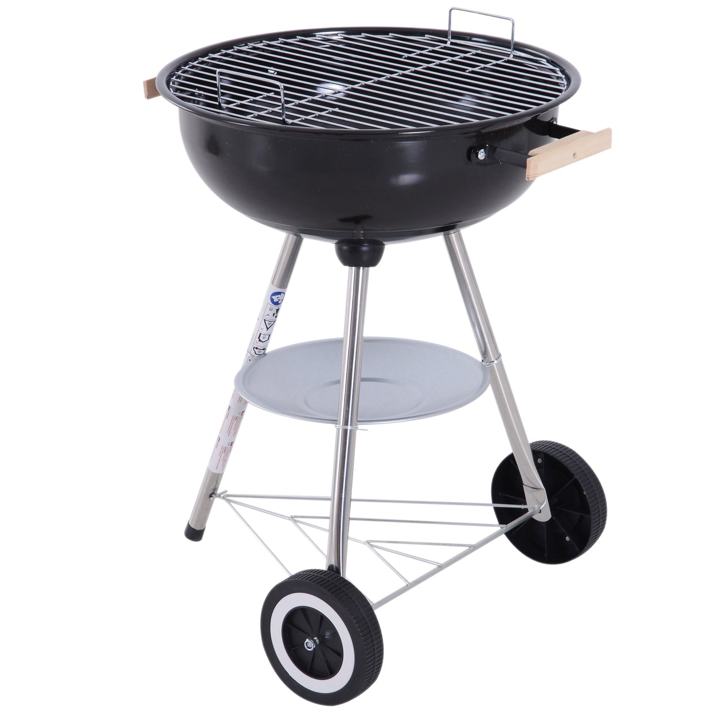 Portable Round Kettle Charcoal Grill BBQ Smoker with Lid Outdoor Heat Control Party Patio Barbecue Garden