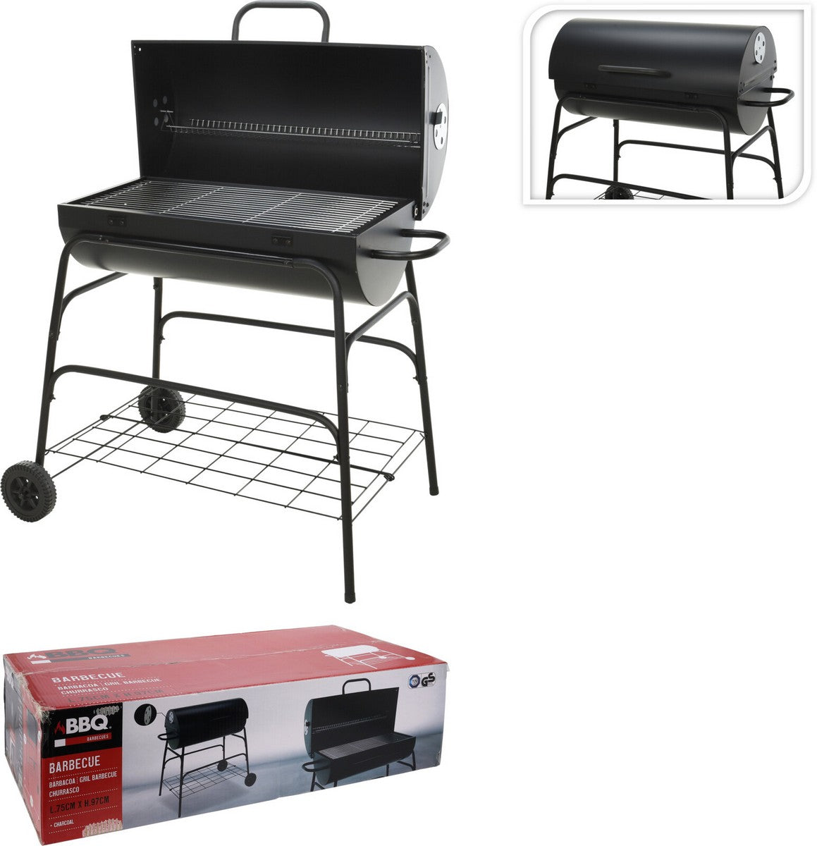 Charcoal Drum BBQ Steel 97cm by BBQ
