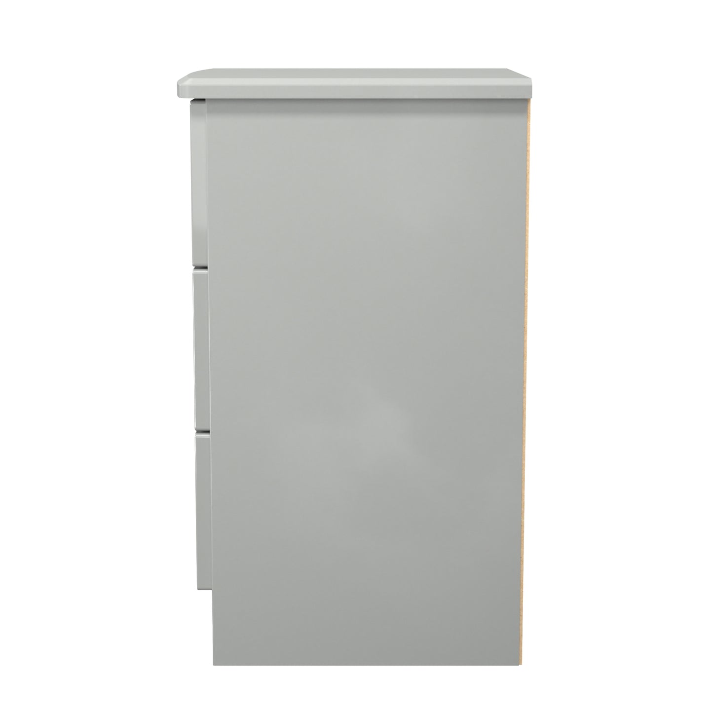 Camden Bedside Table Grey 3 Drawers 70cm