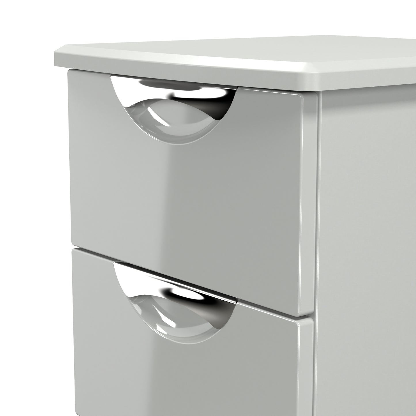 Camden Bedside Table Grey 3 Drawers 70cm
