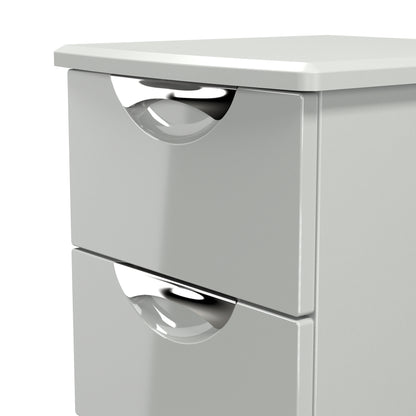 Camden Bedside Table Grey 3 Drawers 70cm