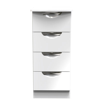 Camden Tallboy White 4 Drawers 89cm