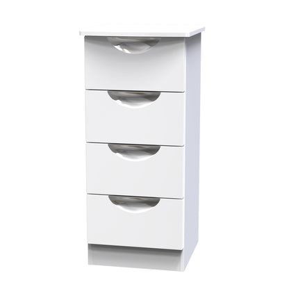 Camden Tallboy White 4 Drawers 89cm