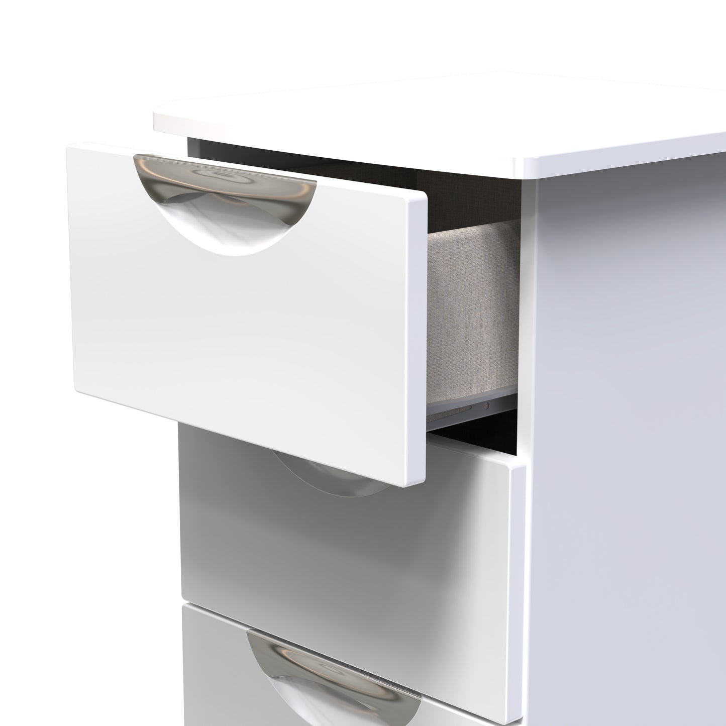 Camden Tallboy White 4 Drawers 89cm