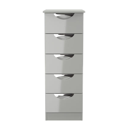 Camden Tall Tallboy Grey 5 Drawers 108cm