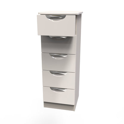 Camden Tall Tallboy Off-White 5 Drawers 108cm