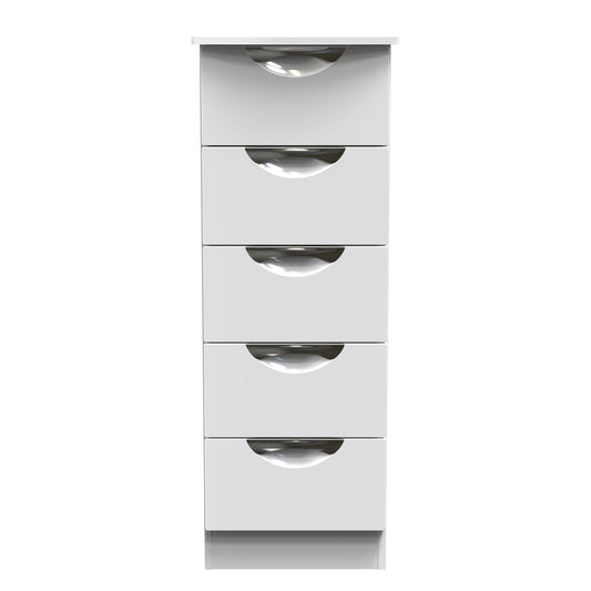 Camden Tall Tallboy White 5 Drawers 108cm