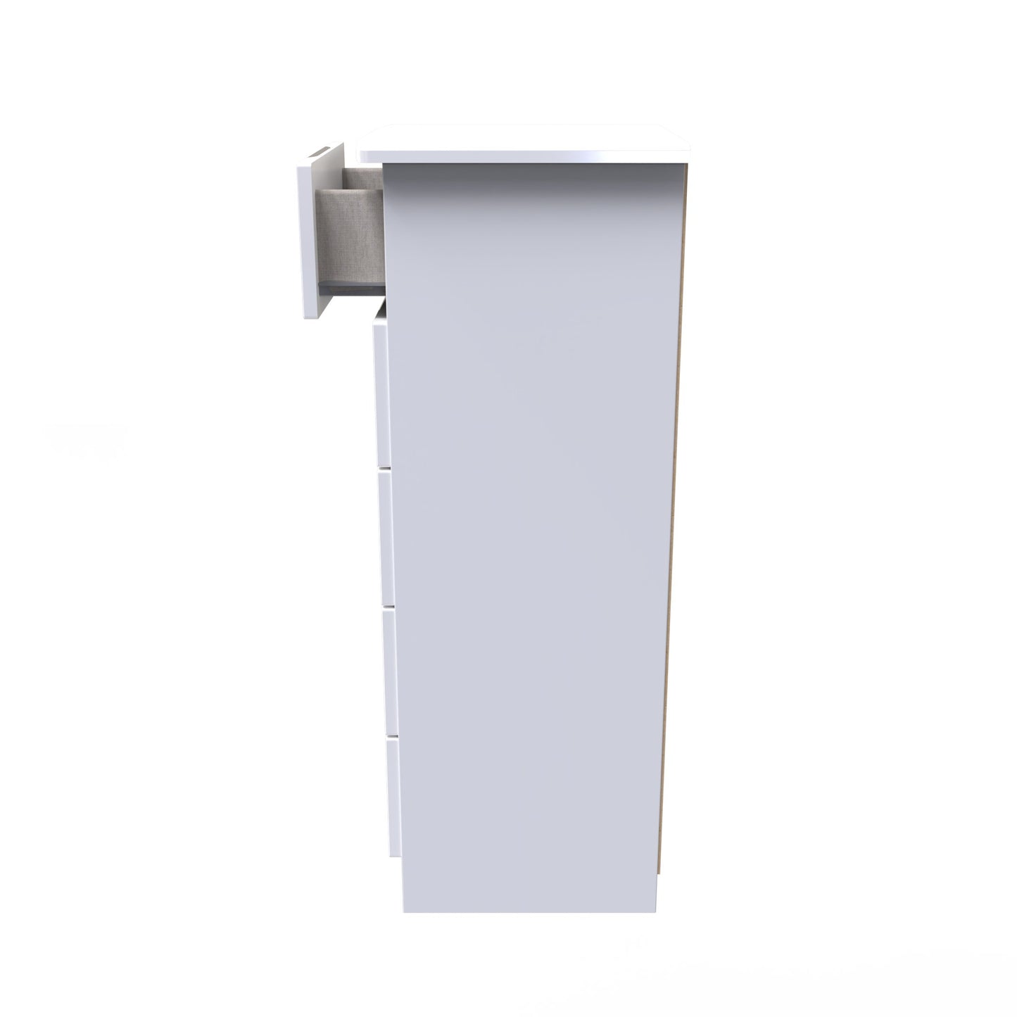 Camden Tall Tallboy White 5 Drawers 108cm