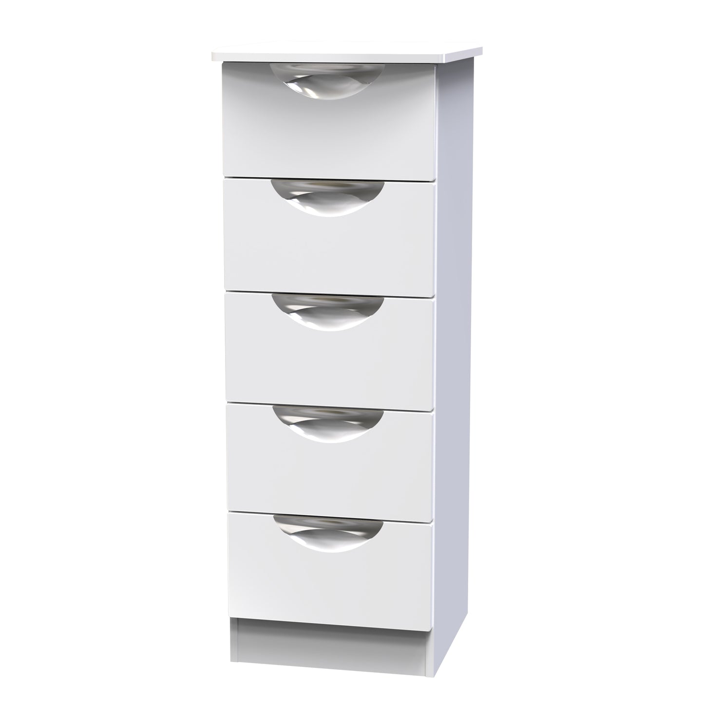Camden Tall Tallboy White 5 Drawers 108cm