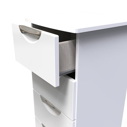 Camden Tall Tallboy White 5 Drawers 108cm