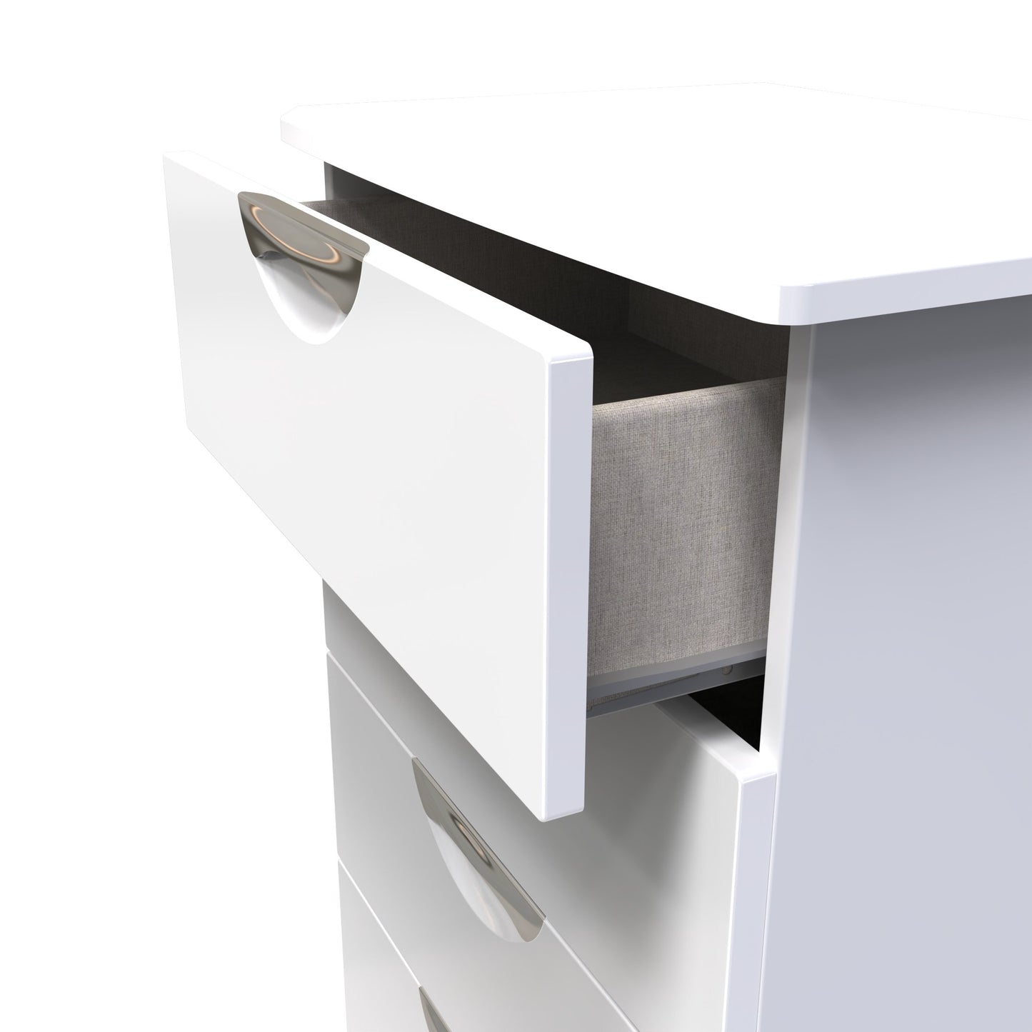 Camden Chest of Drawers White 4 Drawers 58cm