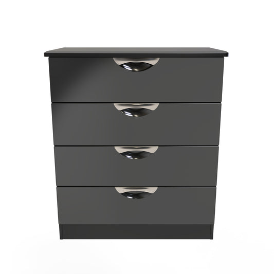 Camden Chest of Drawers Black 4 Drawers 89cm