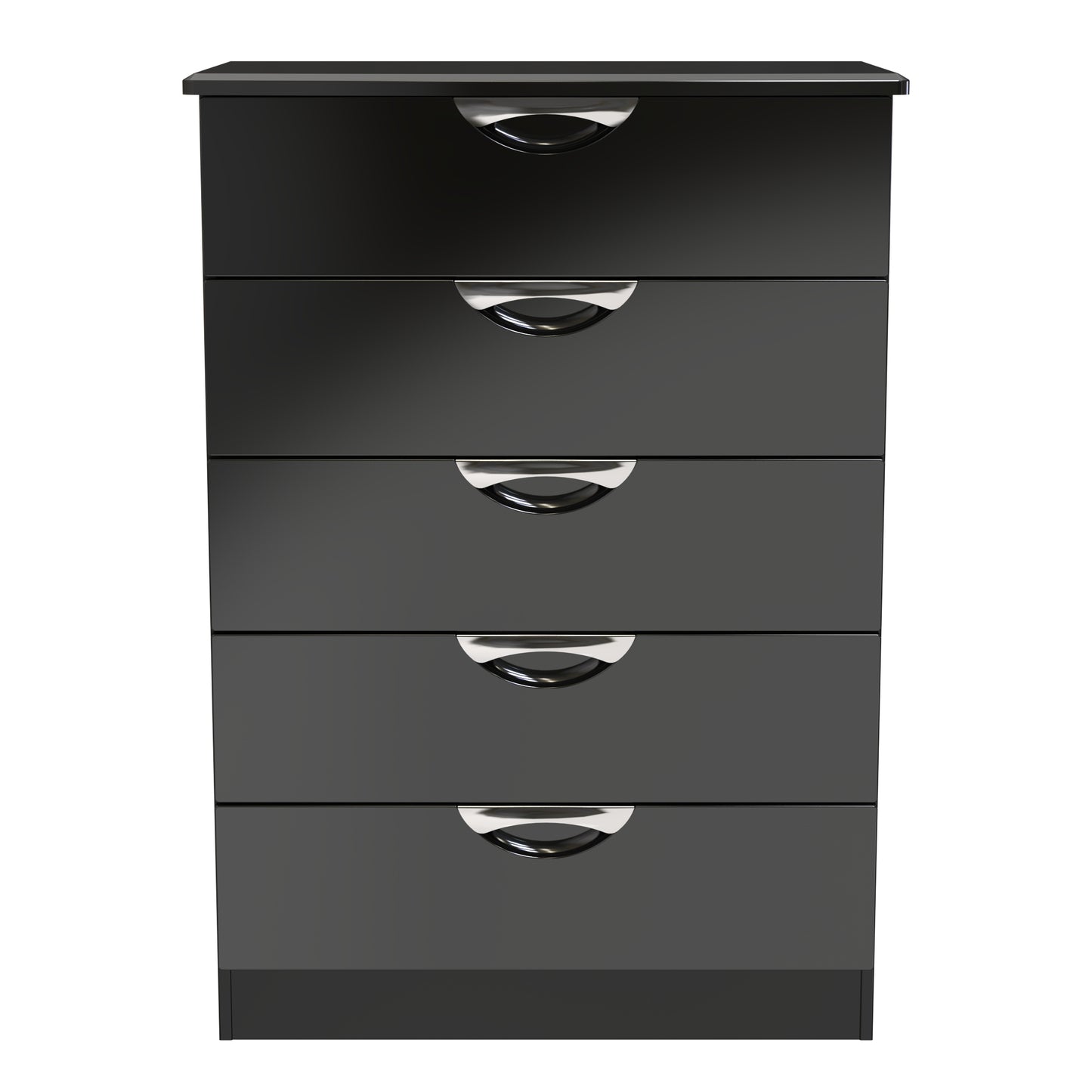 Camden Tall Chest of Drawers Black 5 Drawers 108cm