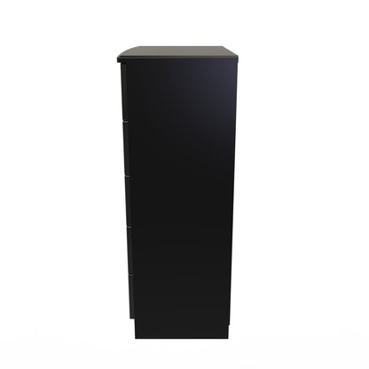 Camden Tall Chest of Drawers Black 5 Drawers 108cm