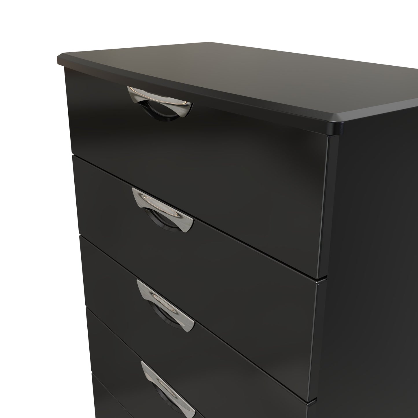 Camden Tall Chest of Drawers Black 5 Drawers 108cm