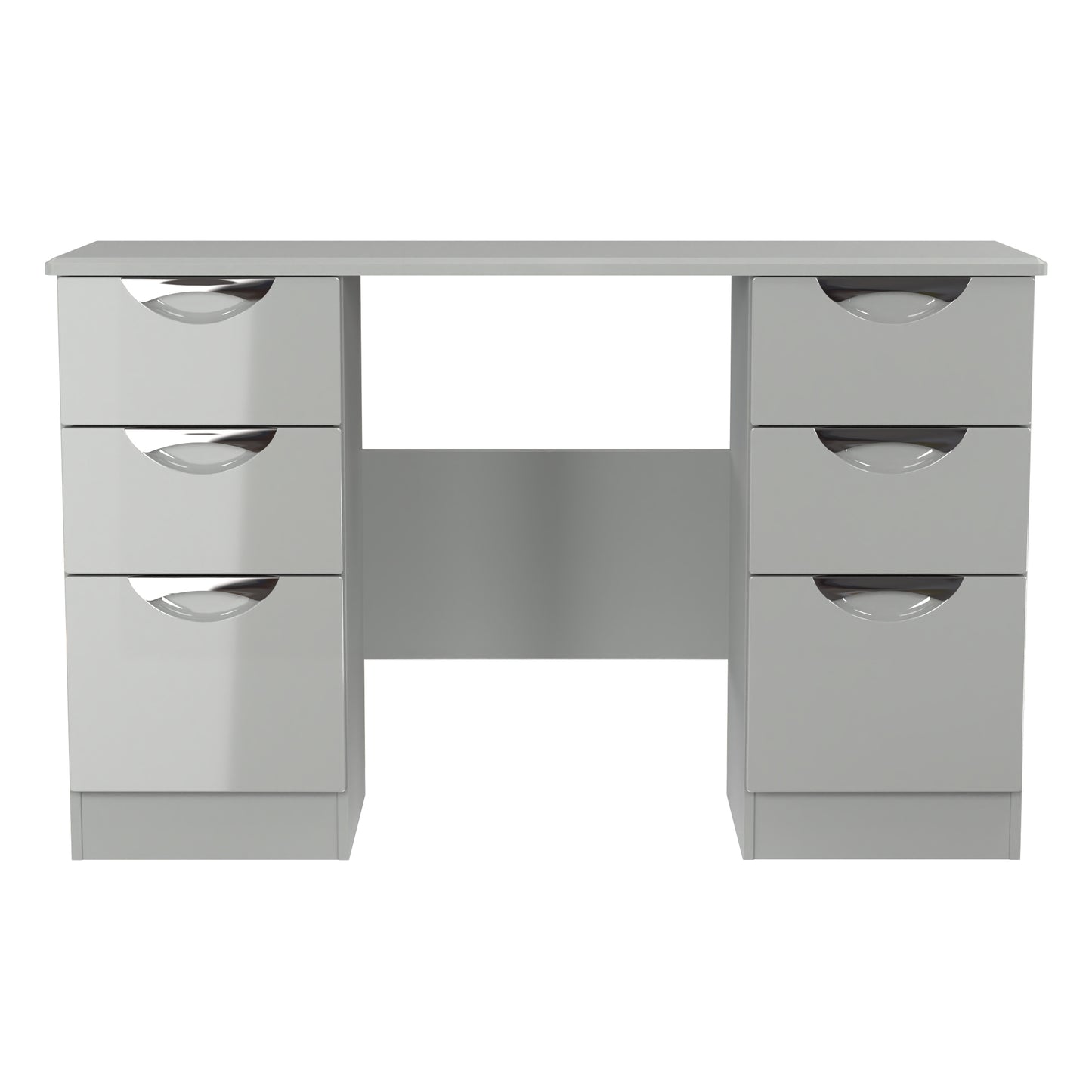 Camden Desk Grey 6 Drawers 128cm
