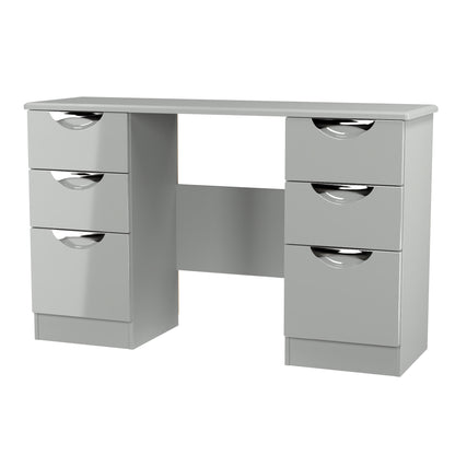 Camden Desk Grey 6 Drawers 128cm