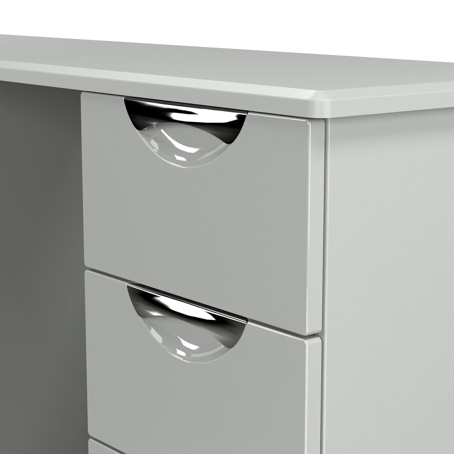 Camden Desk Grey 6 Drawers 128cm