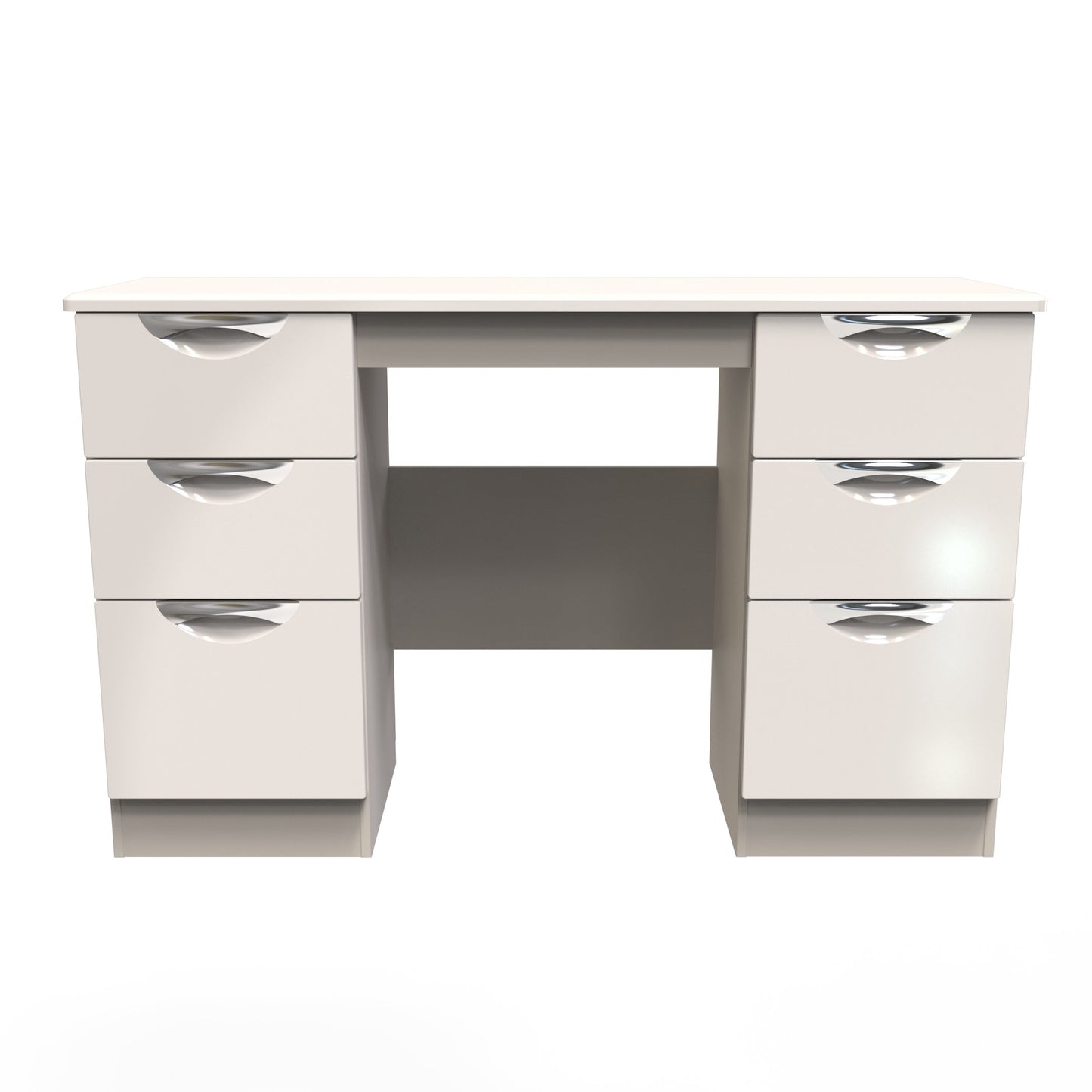Camden Desk Off-White 6 Drawers 128cm