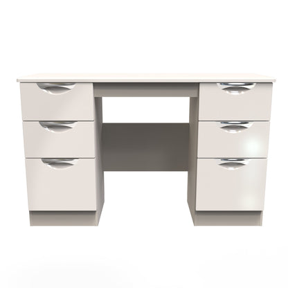 Camden Desk Off-White 6 Drawers 128cm