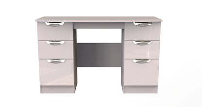 Camden Desk Off-White 6 Drawers 128cm
