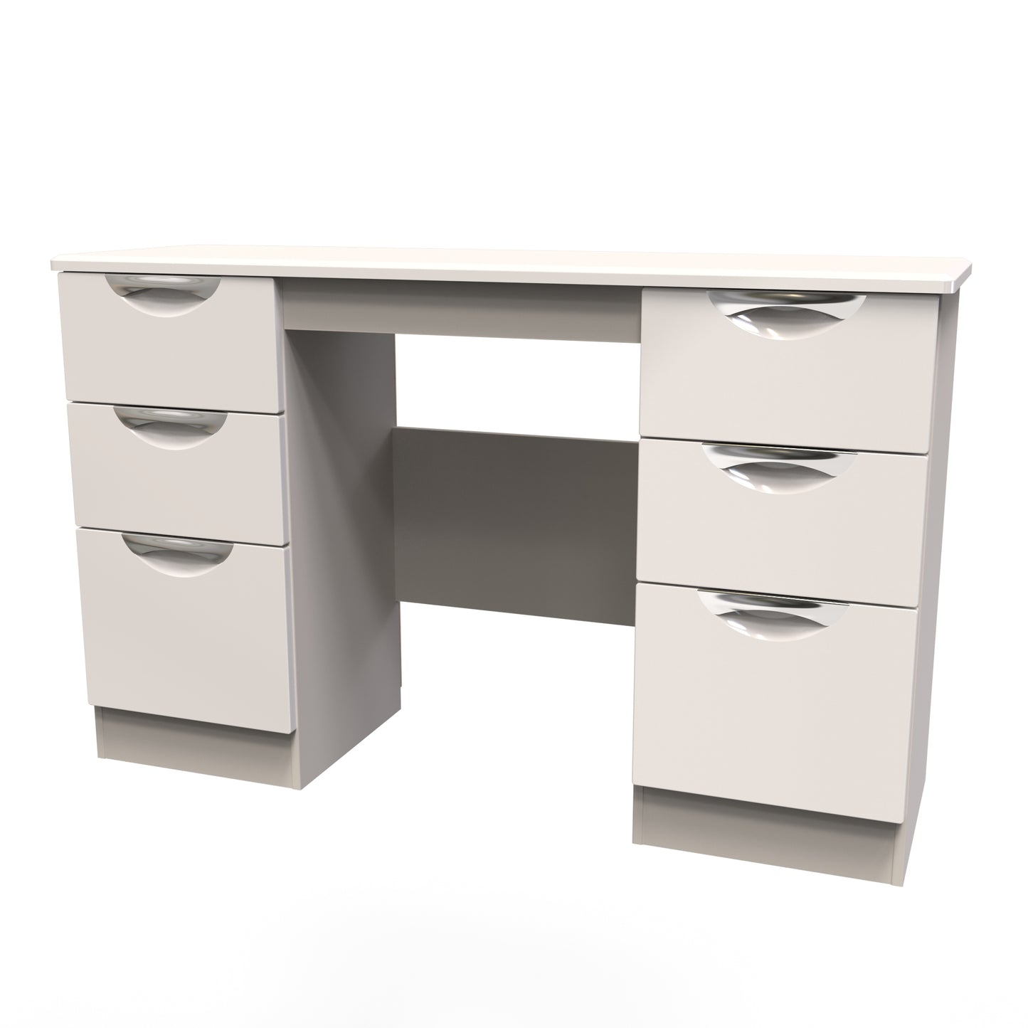Camden Desk Off-White 6 Drawers 128cm